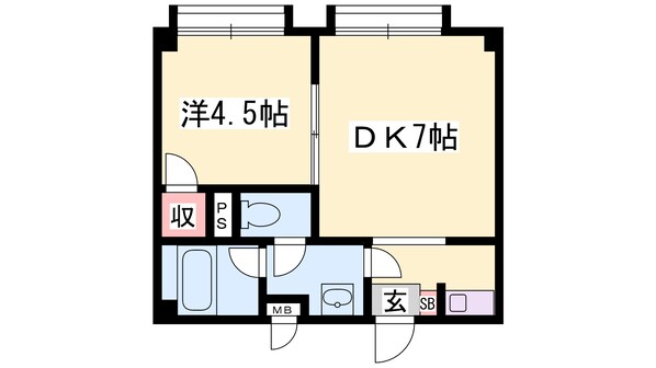 姫路駅 徒歩9分 5階の物件間取画像